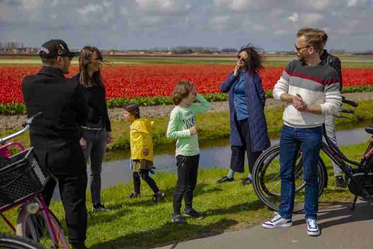 Private biking tour Tulip fields